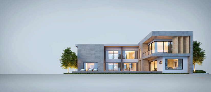 3d rendering of a modern house