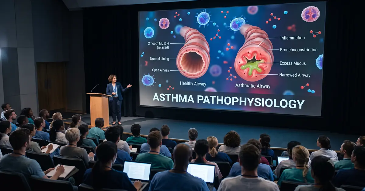 3D Medical Animation of Asthma Pathophysiology Explained