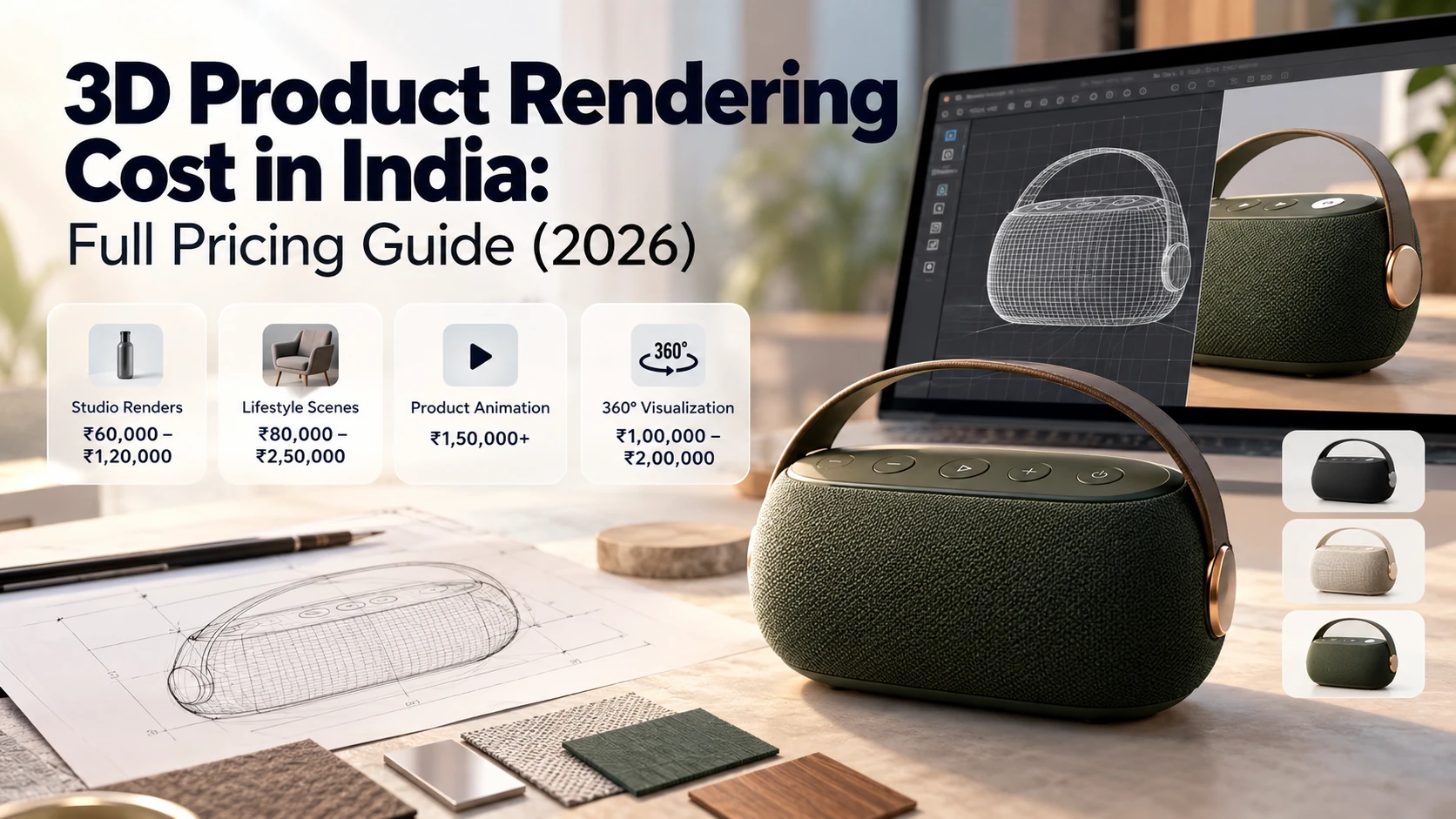 3D Product Rendering Cost in India: Full Pricing Guide (2026)