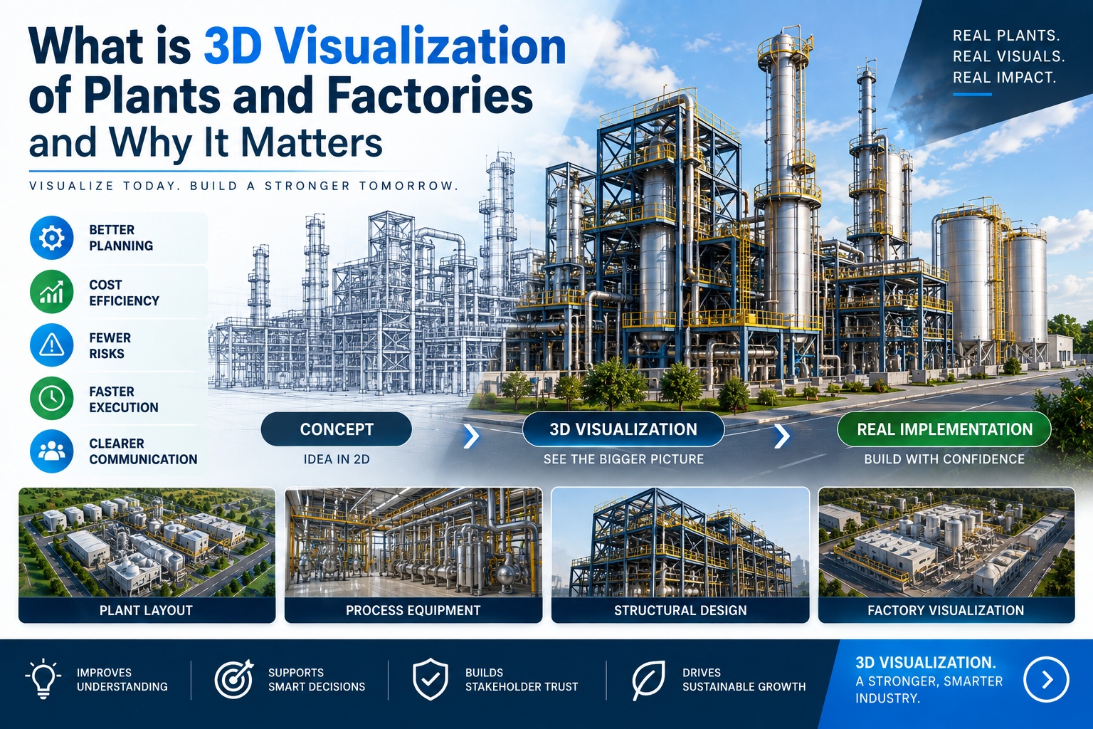 3D Visualization of Plants and Factories: Types, Applications and Costs (2026)