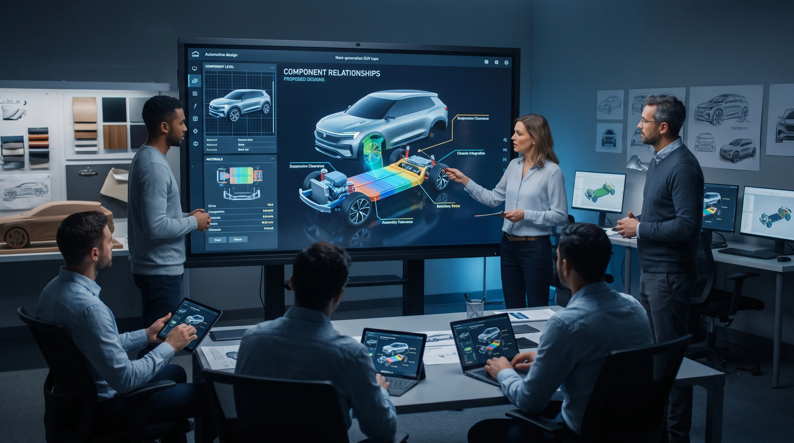 Car vehicle concepts and component configurations