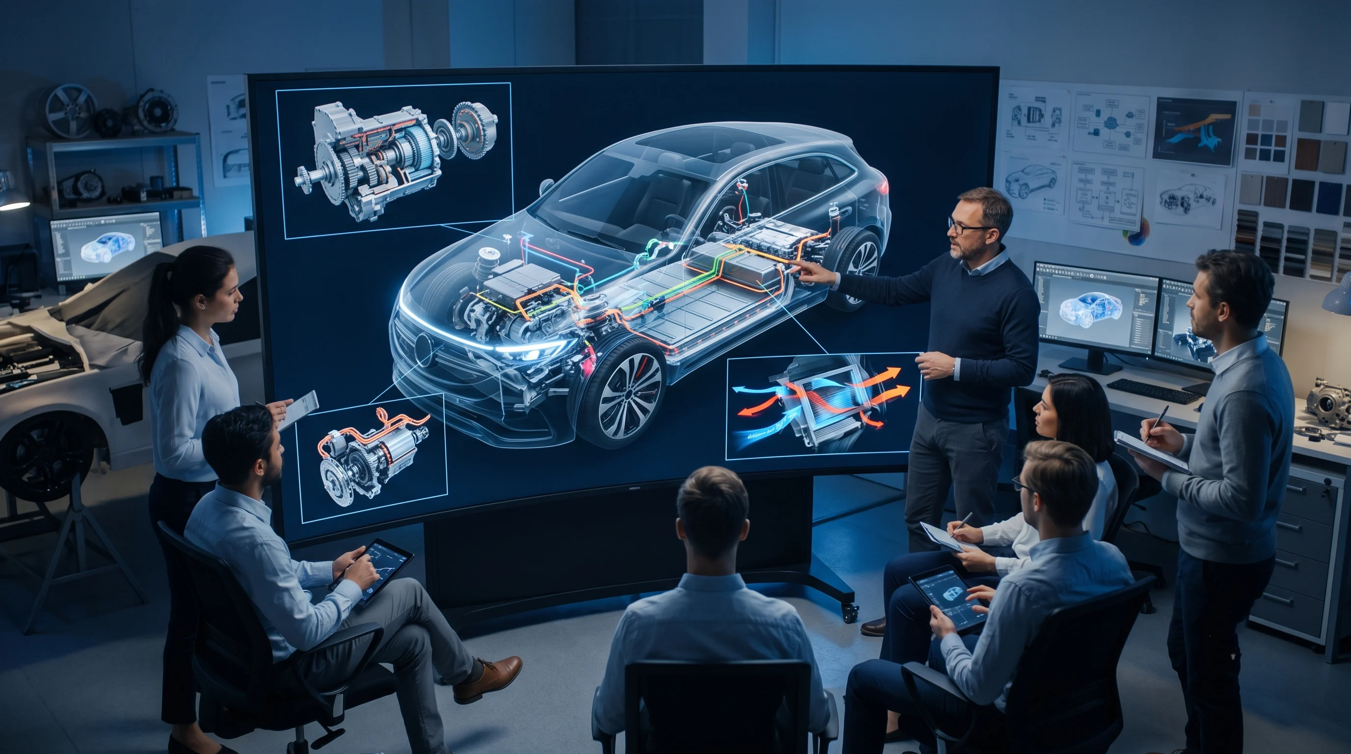 Illustrate the car's operation of brake discs