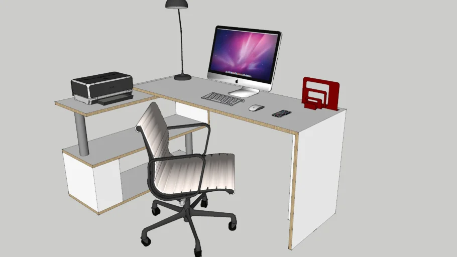 Office Desk with Accessories